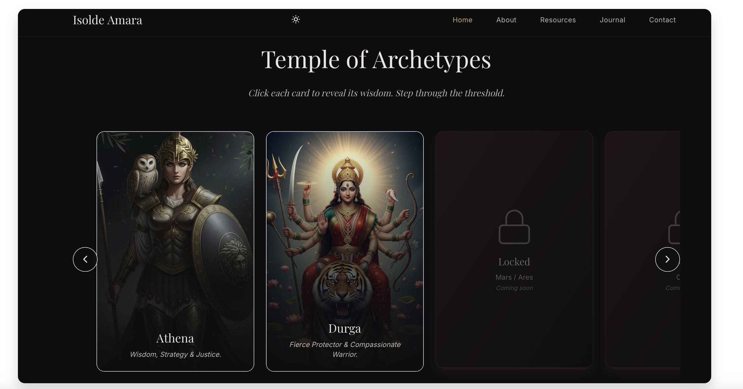 Isolde Amara website preview